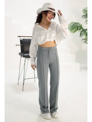 Gri Şerit Detaylı Spor Pantolon Gri Şerit Detaylı Spor Pantolon