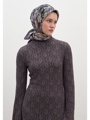 Lavanta Judıth Desen Pamuklu Viskon Eşarp