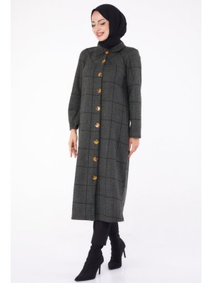 Hakı Haki Düğmelı Kap