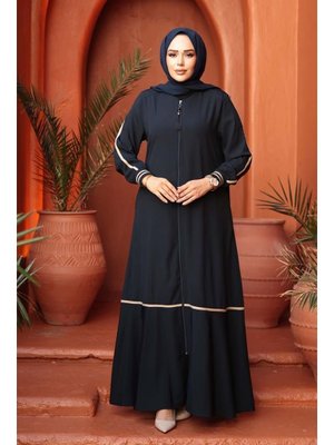 Fermuarlı Lacivert Ferace 26212l