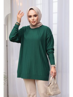 Zümrüt Yeşili Triko Kazak Tunik 17210zy Zümrüt Yeşili Triko Kazak Tunik 17210zy