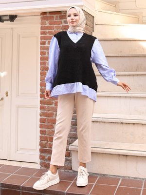 Siyah Trikolu Gömlek