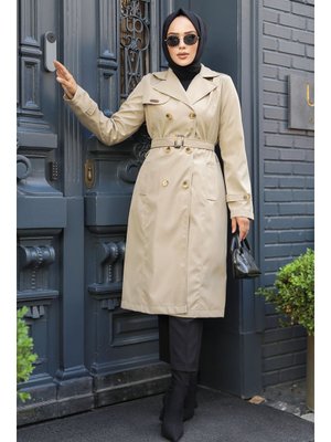 Kemerli Bej Trençkot 60500bej