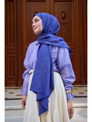 Monogram Pamuk İpek Şal