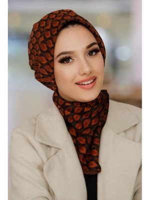 Siyah Taba Desenli Bere Ve Etol Takım