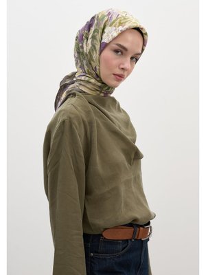 Vizon Josıane Desen Pamuklu Viskon Eşarp