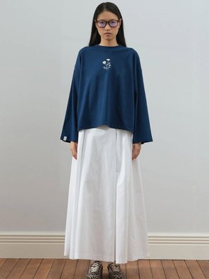 Beyaz Pile Detay Etek