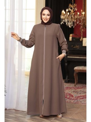 Fermuarlı Vizon Ferace 26381v