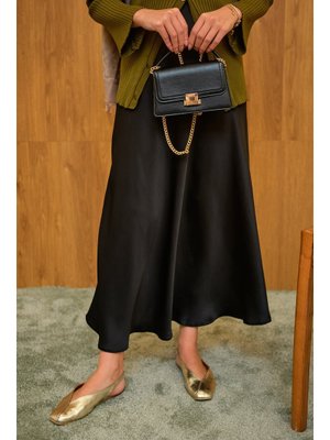 Siyah Saten Etek Siyah Saten Etek