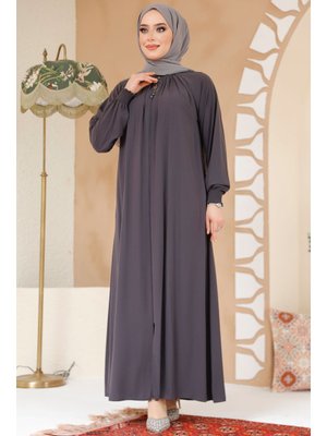 Fermuarlı Siyah Ferace 45293fu