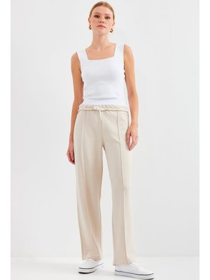 Krem Çımalı Pantolon Krem Çımalı Pantolon