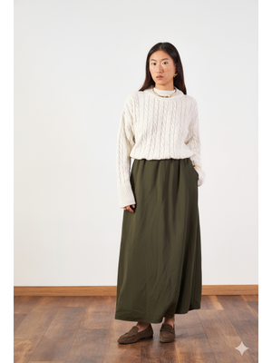 Haki Uzun Balon Etek