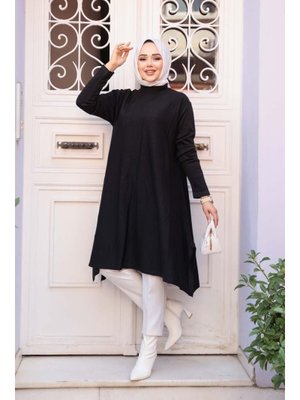 Merserize Siyah Triko Panço Tunik 56401s Merserize Siyah Triko Panço Tunik 56401s
