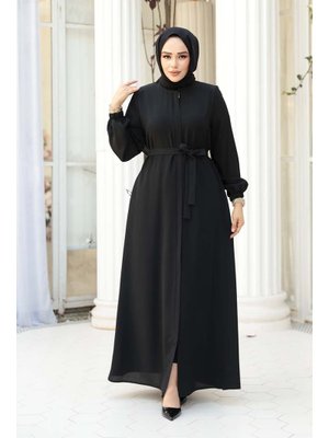 Kemerli Siyah Ferace 26391s