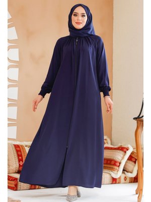 Fermuarlı Lacivert Ferace 45293l