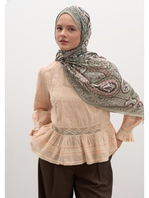 Soft Yeşil Panthea Desen Şal Soft Yeşil Panthea Desen Şal