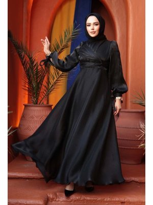 Drape Detaylı Siyah 62201s