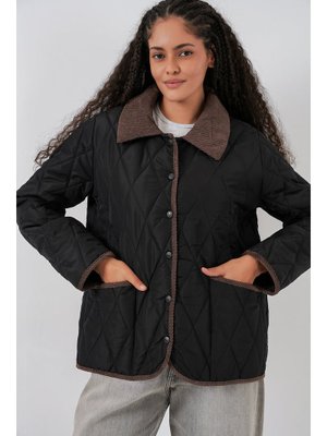 Siyah Kapitone Oversize Mont Siyah Kapitone Oversize Mont