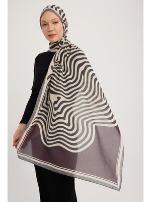 70x190 Cm Yaşam İzi Vizon Efilia Desenli Şal