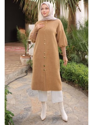 Vizon Hakim Yaka Angora Yumoş Hırka