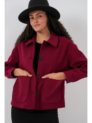 Bordo Kaşe Ceket Bordo Kaşe Ceket