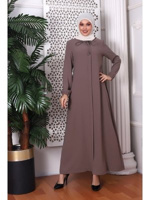 Vizon Düz Boyundan Bağcıklı Ferace