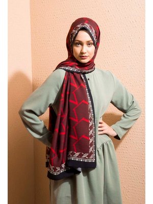 Bordo Logolu Desen Modal Seri Şal Askısı İle Birlikte 75x200 Cm Bordo Logolu Desen Modal Seri Şal Askısı İle Birlikte 75x200 Cm