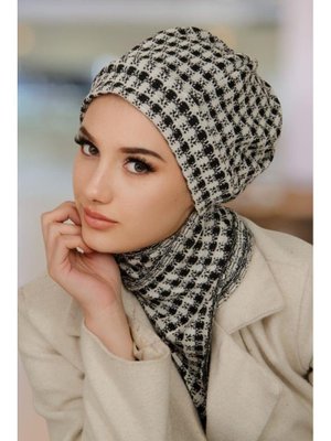 Siyah Beyaz Ekose Bere Ve Etol Takım