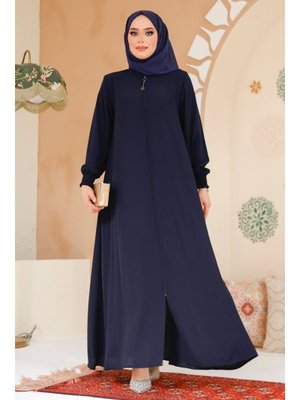 Fermuarlı Lacivert Ferace 45287l