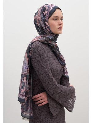 Mor Arıane Desen Şal