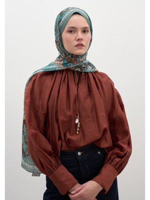 Petrol Arıane Desen Şal