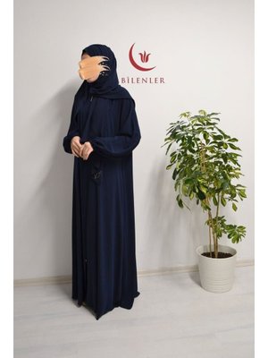 Medine İpeği Kendinden Şallı Ferace