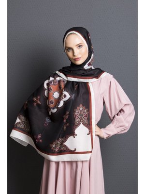 Etnik Desen Pavia Seri Şal Askısı İle Birlikte 90x200 Cm Siyah Bordo Etnik Desen Pavia Seri Şal Askısı İle Birlikte 90x200 Cm Siyah Bordo