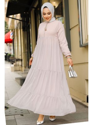 Kat Piliseli Pudra Elbise 22051pd Kat Piliseli Pudra Elbise 22051pd