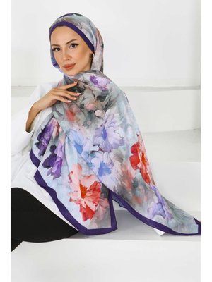 Mor Bambu Kıraş Şal