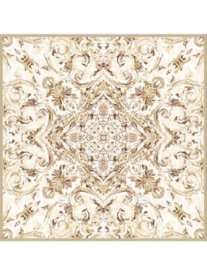 Gri Desenli İtalyan Şifon Eşarp Askısı İle Birlikte 110x110 Cm