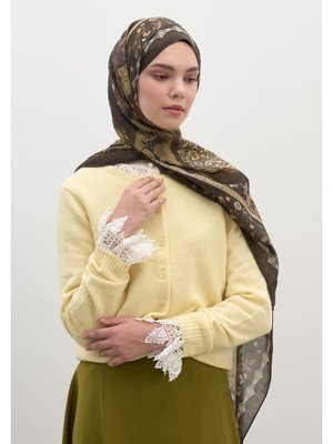 Koyu Haki Wıld And Pure Desen Şal Koyu Haki Wıld And Pure Desen Şal