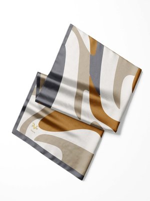 Taba Geometrik Desen Pavia Seri Şal Eşarp Askısı İle Birlikte 90x200 Cm Taş Taba Geometrik Desen Pavia Seri Şal Eşarp Askısı İle Birlikte 90x200 Cm Taş