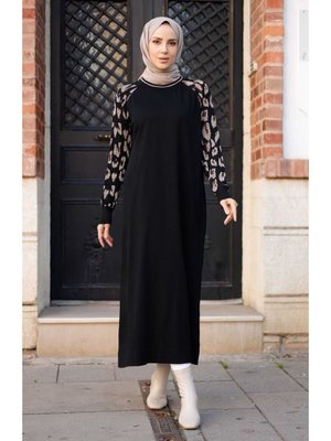 Merserize Figürlü Triko Elbise Merserize Figürlü Triko Elbise