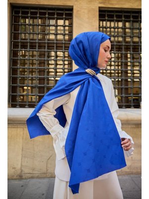 Monogram Pamuk İpek Şal