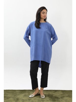 10675tun Arkası Çapraz Yırtmaçlı Tunik