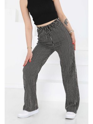 Siyah Çizgili Pantolon Siyah Çizgili Pantolon