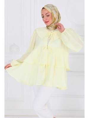 Sarı Bağlamalı Gömlek Sari