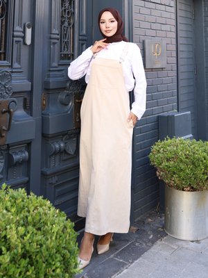 Taş Rengi Gabardin Tulum Taş Rengi Gabardin Tulum