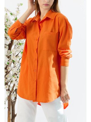Oranj Tek Cepli Gömlek