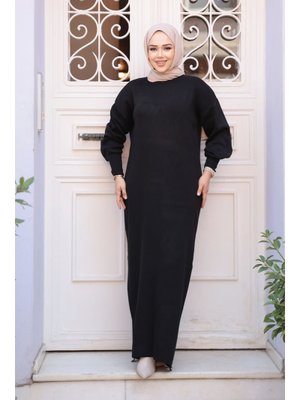 Siyah Triko Elbise 17205s Siyah Triko Elbise 17205s