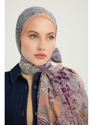 70x190 Cm Sessiz Mevsimler Turuncu Efilia Desenli Şal