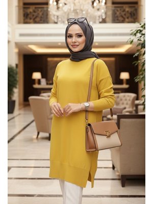 Hardal Triko Kazak Tunik 17203hr Hardal Triko Kazak Tunik 17203hr