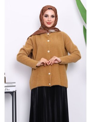 Vizon Bisiklet Yaka Angora Yumoş Hırka