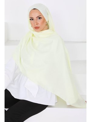 Sarı Etnik Monagram Şal Sari